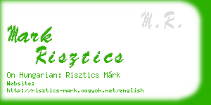 mark risztics business card